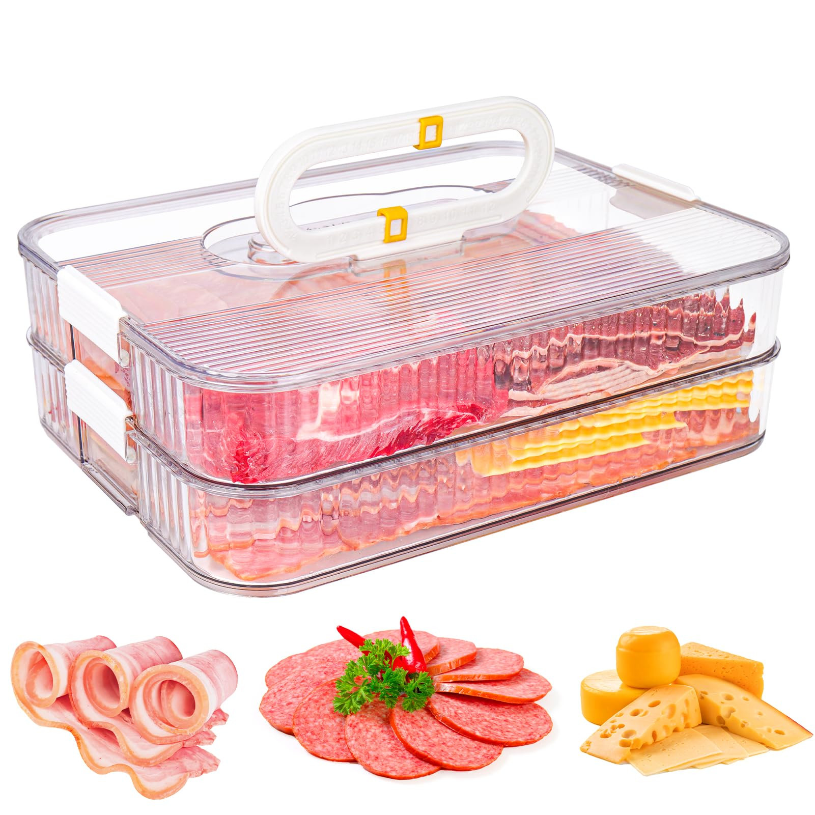 AIERSA Deli Meat Container for Fridge, Lunch Meat Container for Refrigerator, Food Storage Contai... | Amazon (US)