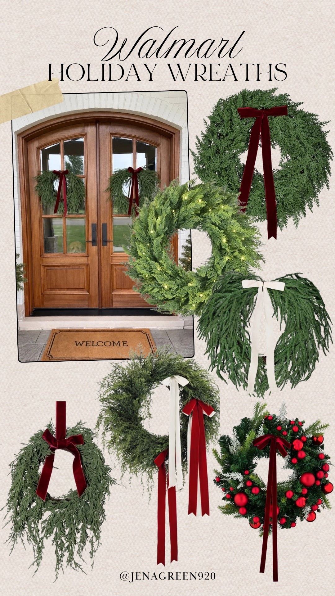 Walmart Holiday Wreaths | Christmas Wreath | Home Decor | Christmas Decor

#LTKSeasonal #LTKHome