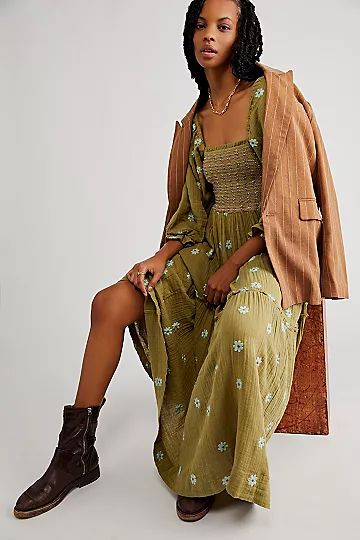 Dahlia Embroidered Maxi Dress | Free People (Global - UK&FR Excluded)