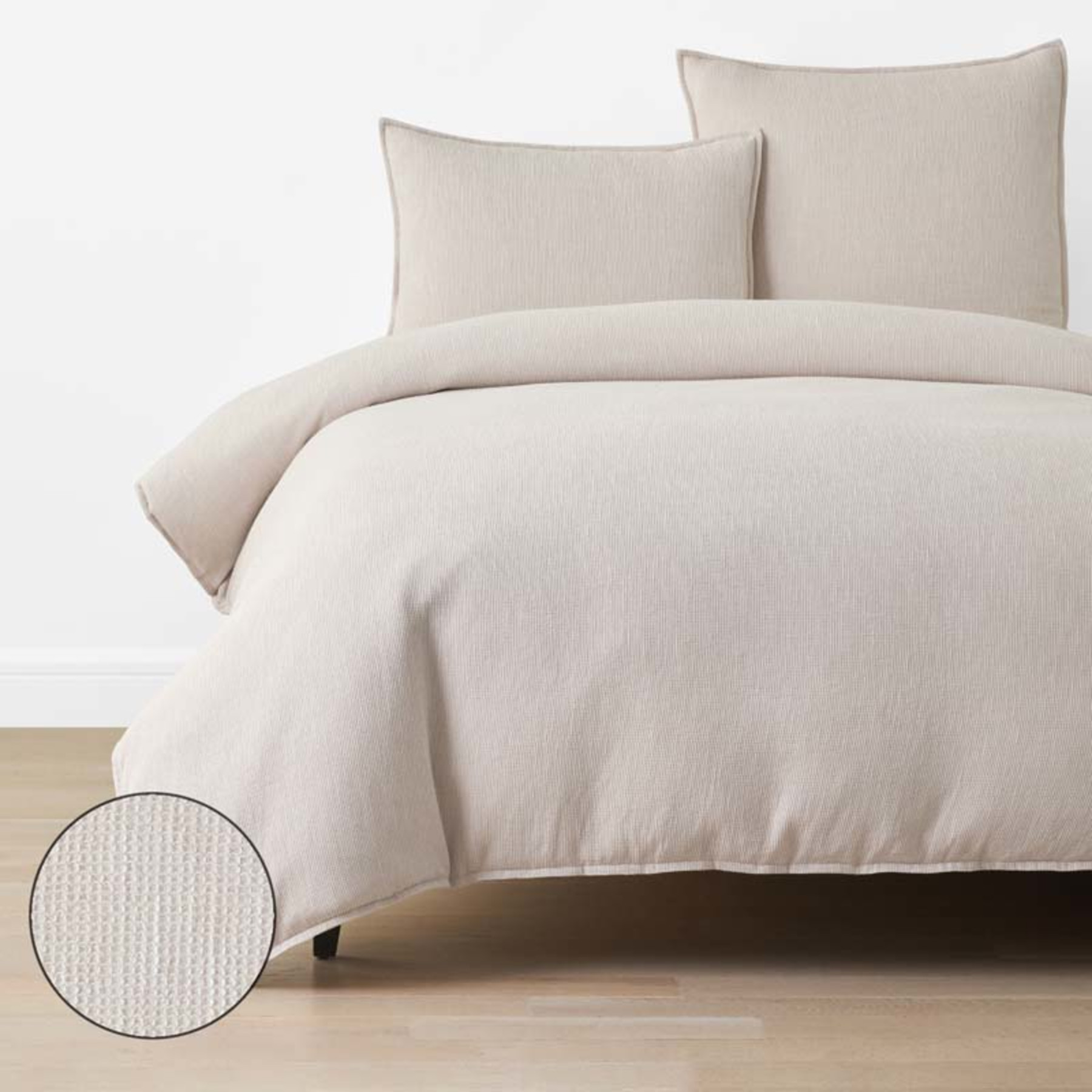 Mini Waffle Duvet Cover - Buff, Twin/Twin XL | The Company Store