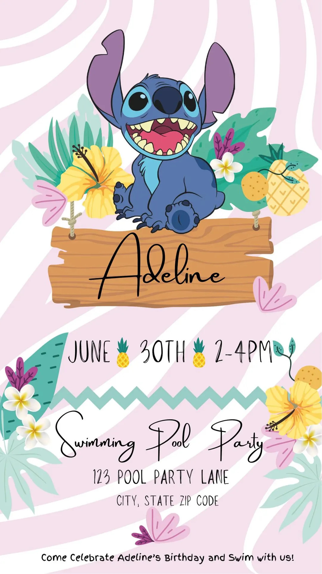 Stitch Birthday Invitation - Etsy | Etsy (US)