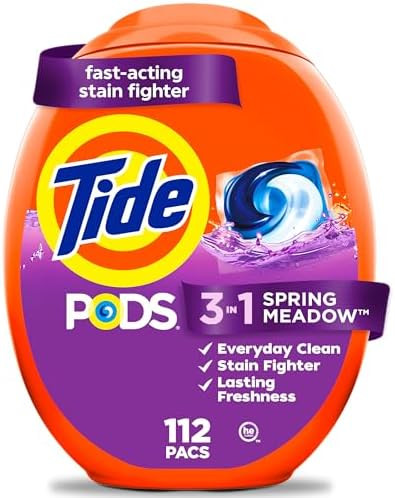 Tide PODS laundry detergent pacs, 3-in-1 Stain Remover, Odor Fighter, Color Protector, 112 Count,... | Amazon (US)