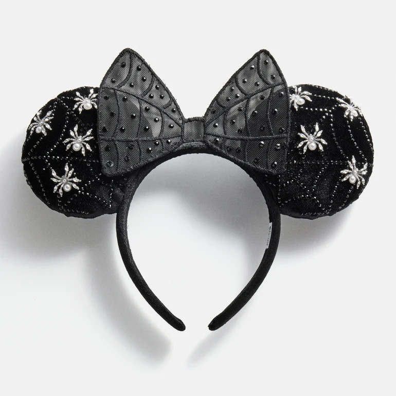 Disney Minnie Mouse Spider Web Halloween Ears Headband | BaubleBar