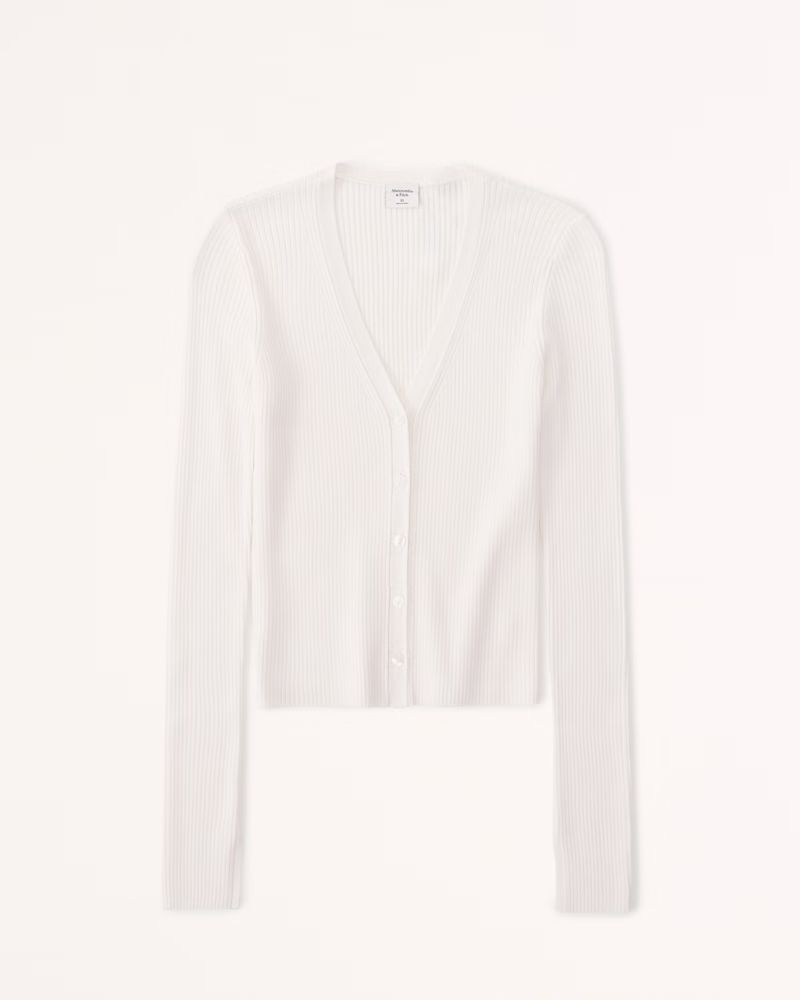 Glossy Slim Cardigan | Abercrombie & Fitch (US)