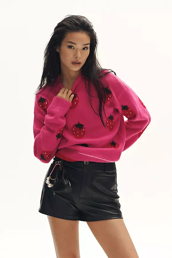 The Colette Shorts by Maeve: Faux-Leather Edition | Anthropologie (US)