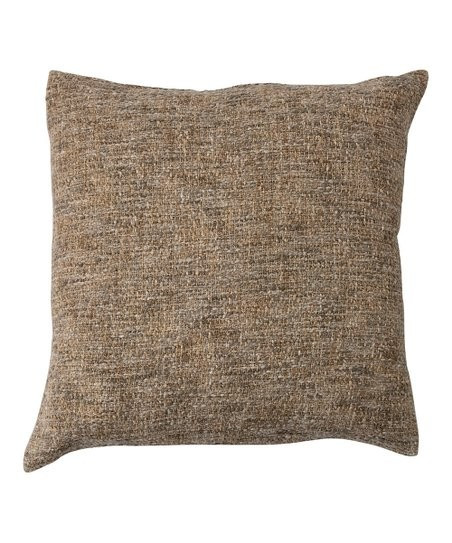 Hello Honey Tan Mélange Bouclé Cotton-Blend Throw Pillow | Zulily