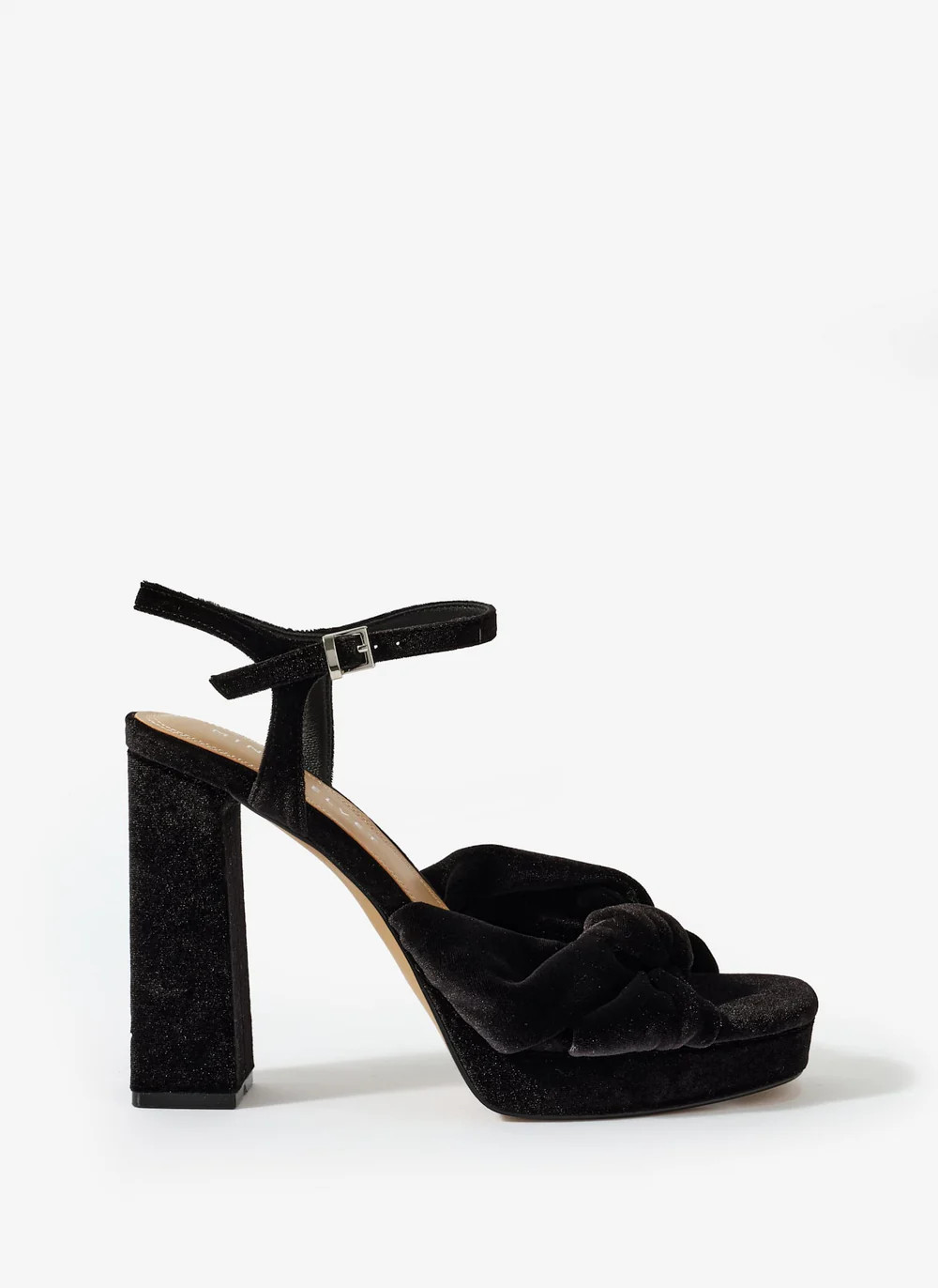 Amy Black Velvet Platform High Heels | Mint Velvet