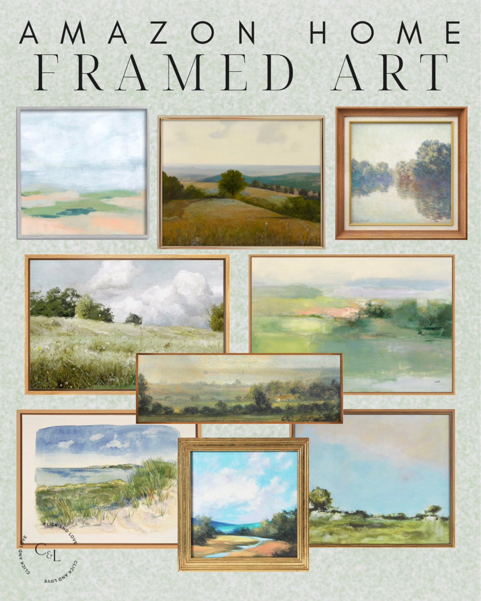Some of my favorite Amazon art finds! These are all beautiful choices to incorporate in your home decor to get the designer look for much less! I love the classic and abstract looks that these bring into a space, and the quality is amazing for the price! 

home decor, canvas art, art prints, framed art, landscape paintings, abstract art, abstract painting, classic home decor, classic art, budget art, wall art, wall decor, Living room, bedroom, guest room, dining room, entryway, seating area, family room, Modern home decor, traditional home decor, budget friendly home decor, Interior design, shoppable inspiration, curated styling, beautiful spaces, classic home decor, bedroom styling, living room styling, dining room styling, look for less, designer inspired, Amazon, Amazon home, Amazon must haves, Amazon finds, amazon favorites, Amazon home decor #amazon #amazonhome


#LTKHome #LTKFindsUnder50 #LTKStyleTip