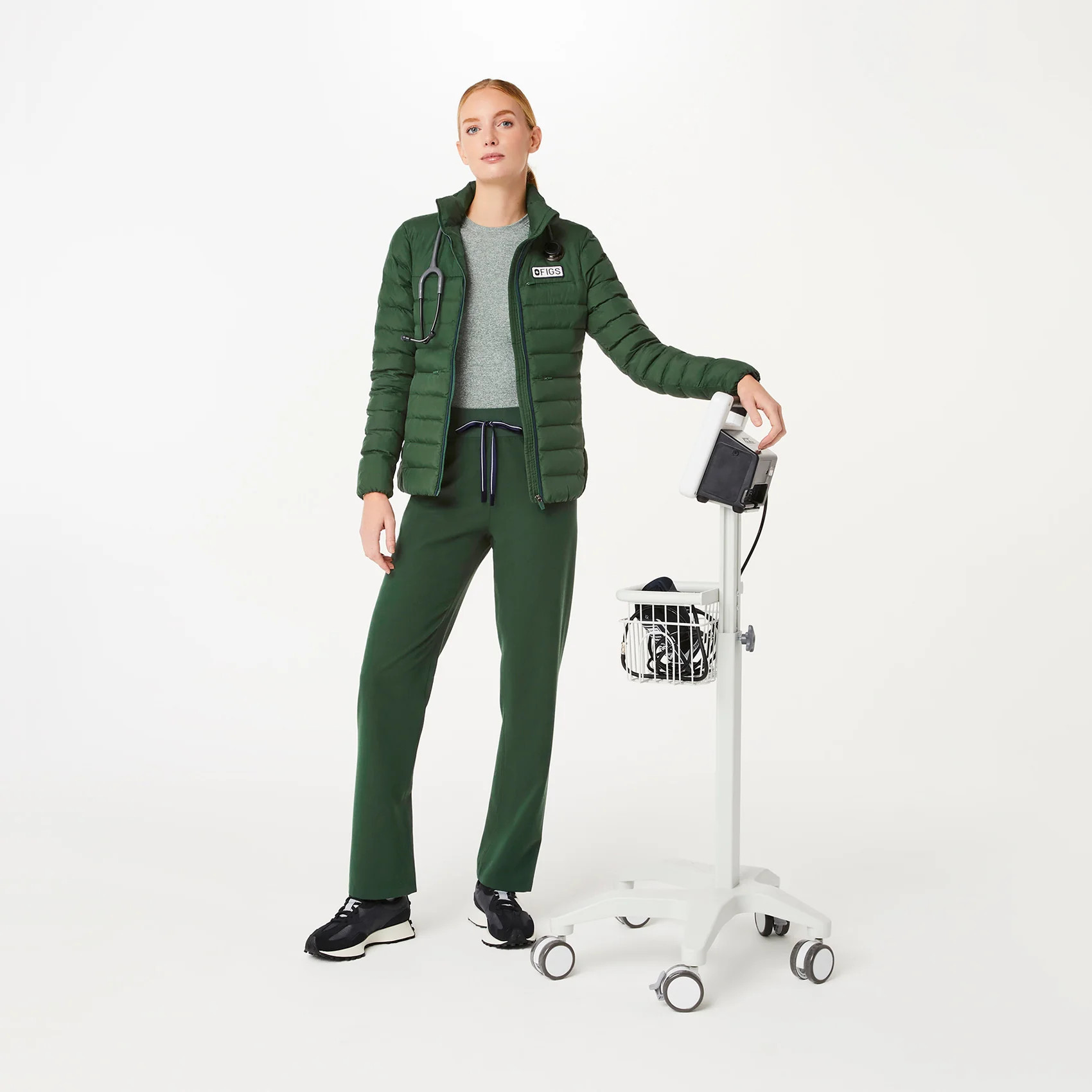 Women’s High Waisted Livingston Scrub Pants™ - British Racing Green · FIGS | FIGS