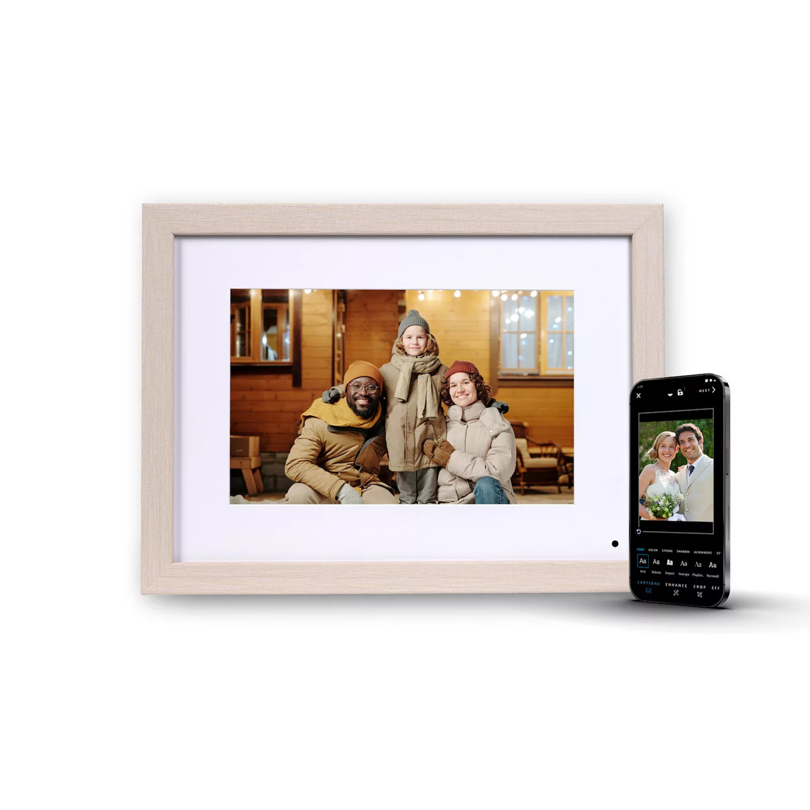 Simply Smart Home 10.1-Inch Wi-Fi Photoshare Frame, Beige | Kohl's