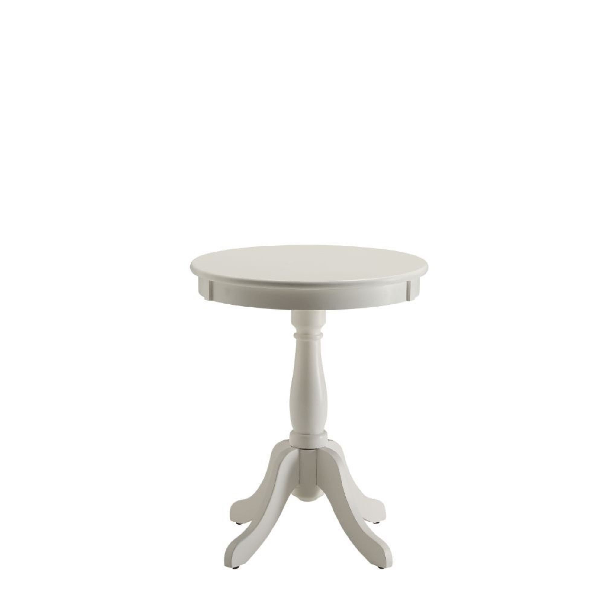 White Solid Wooden Spindle Accent Side Table | Walmart (US)
