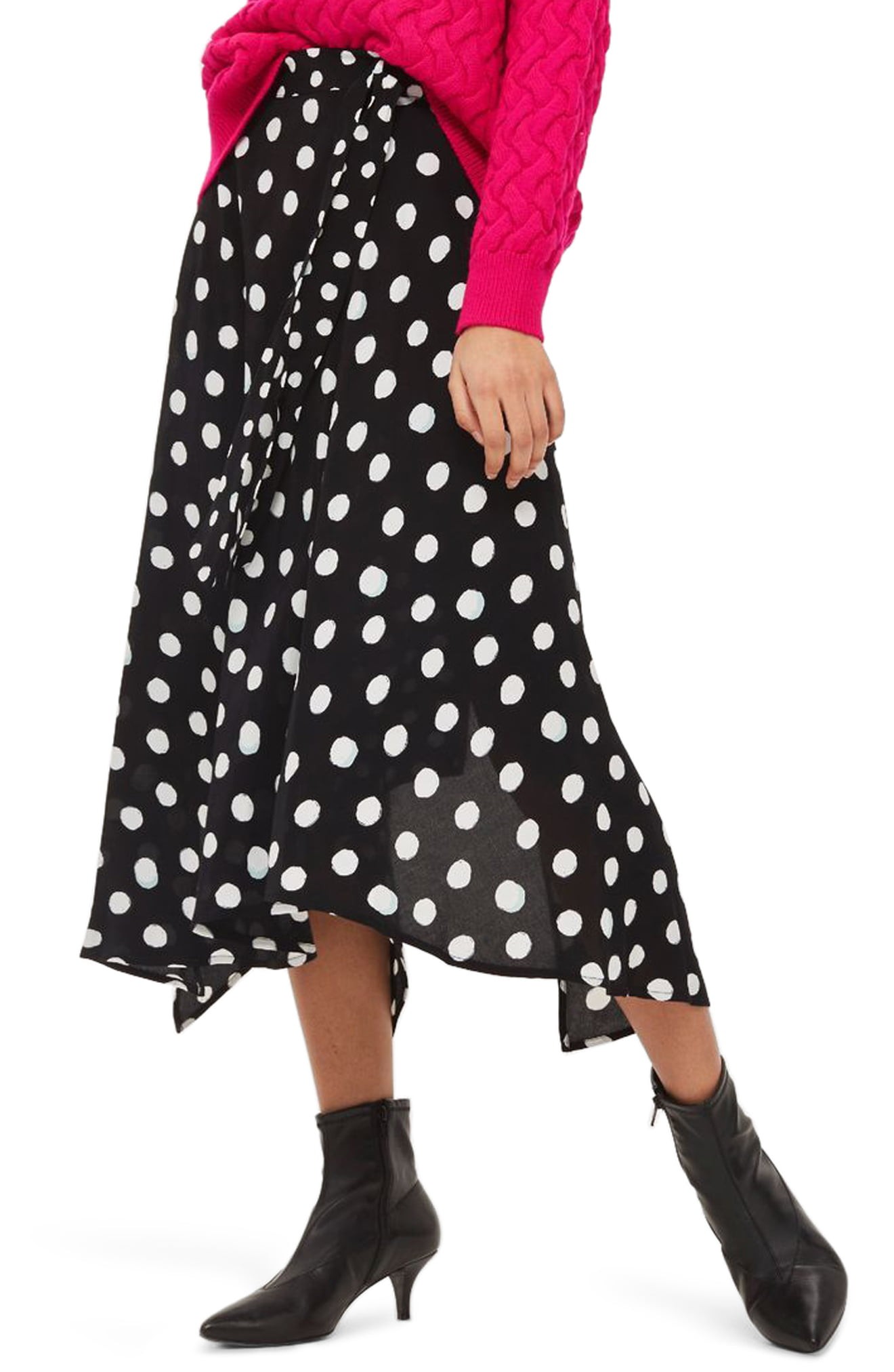 Polka Dot Handkerchief Hem Skirt | Nordstrom