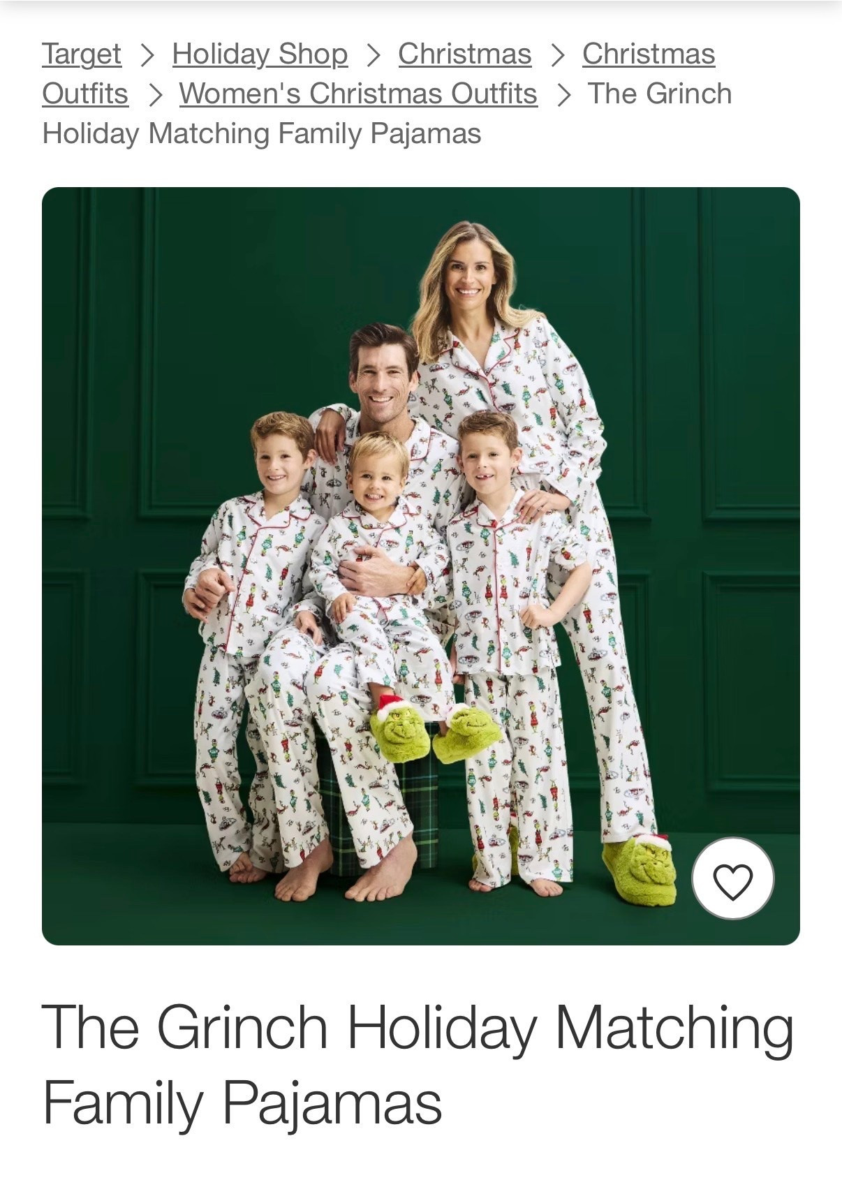 The Grinch Pajamas are back in stock and they are soo CUTEEE!!