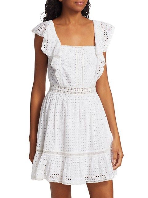 Remada Eyelet Cotton Ruffle Dress | Saks Fifth Avenue OFF 5TH