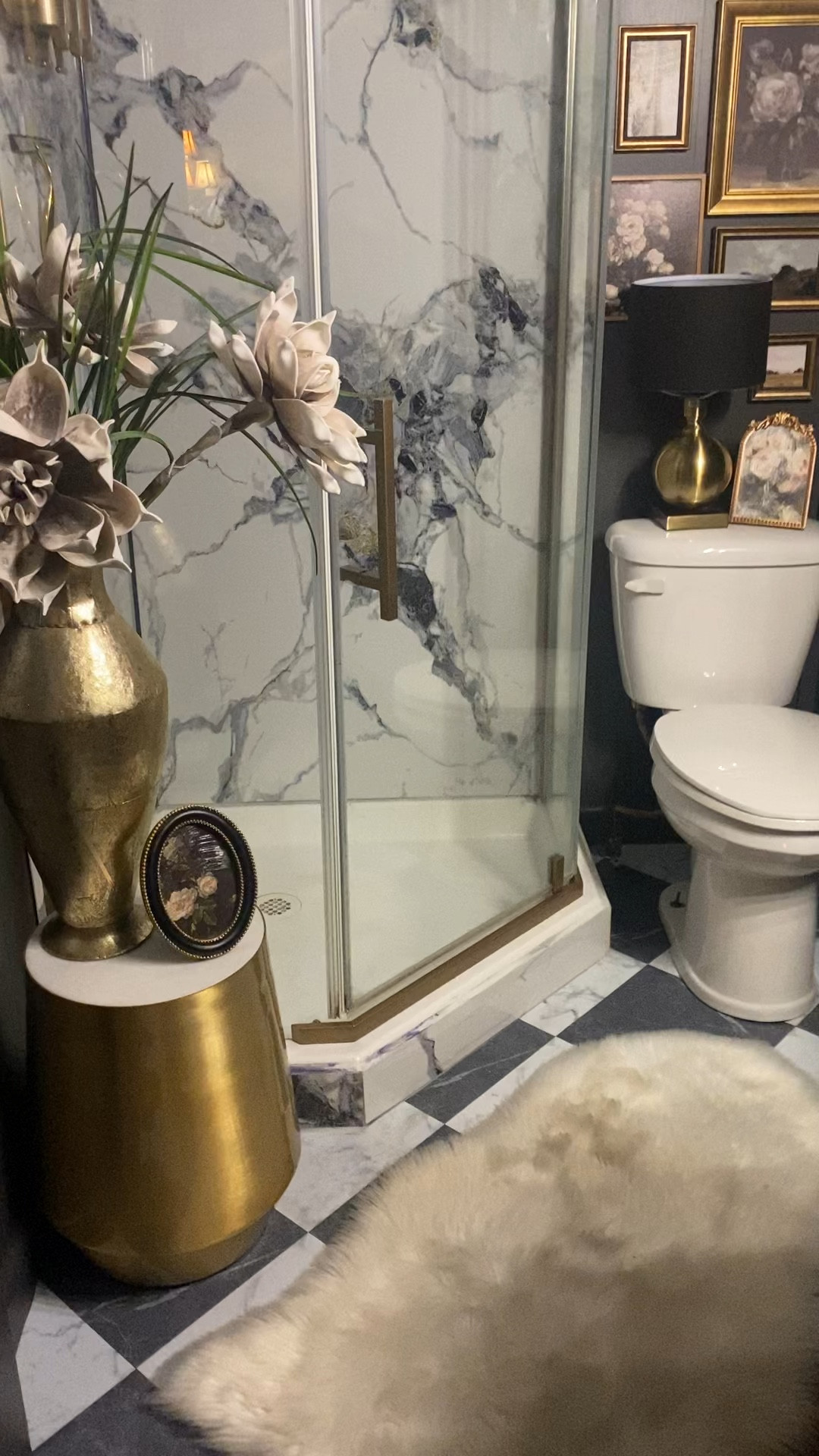 Bathroom on a BUDGET! And my favorite thing is my toilet lamp 😅 #LTKhome