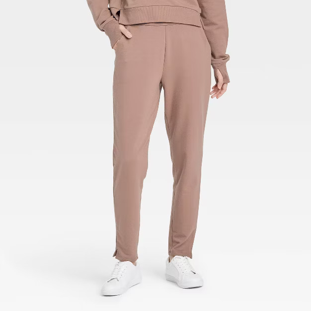 Women's High-Rise French Terry Butter Wash Tapered Pants - All in Motion™ | Target