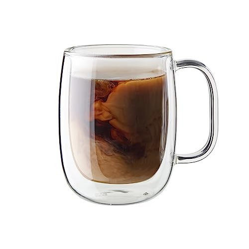 ZWILLING Sorrento Plus 2-pc Double-Wall Glass Coffee Mug Set, Clear | Amazon (US)