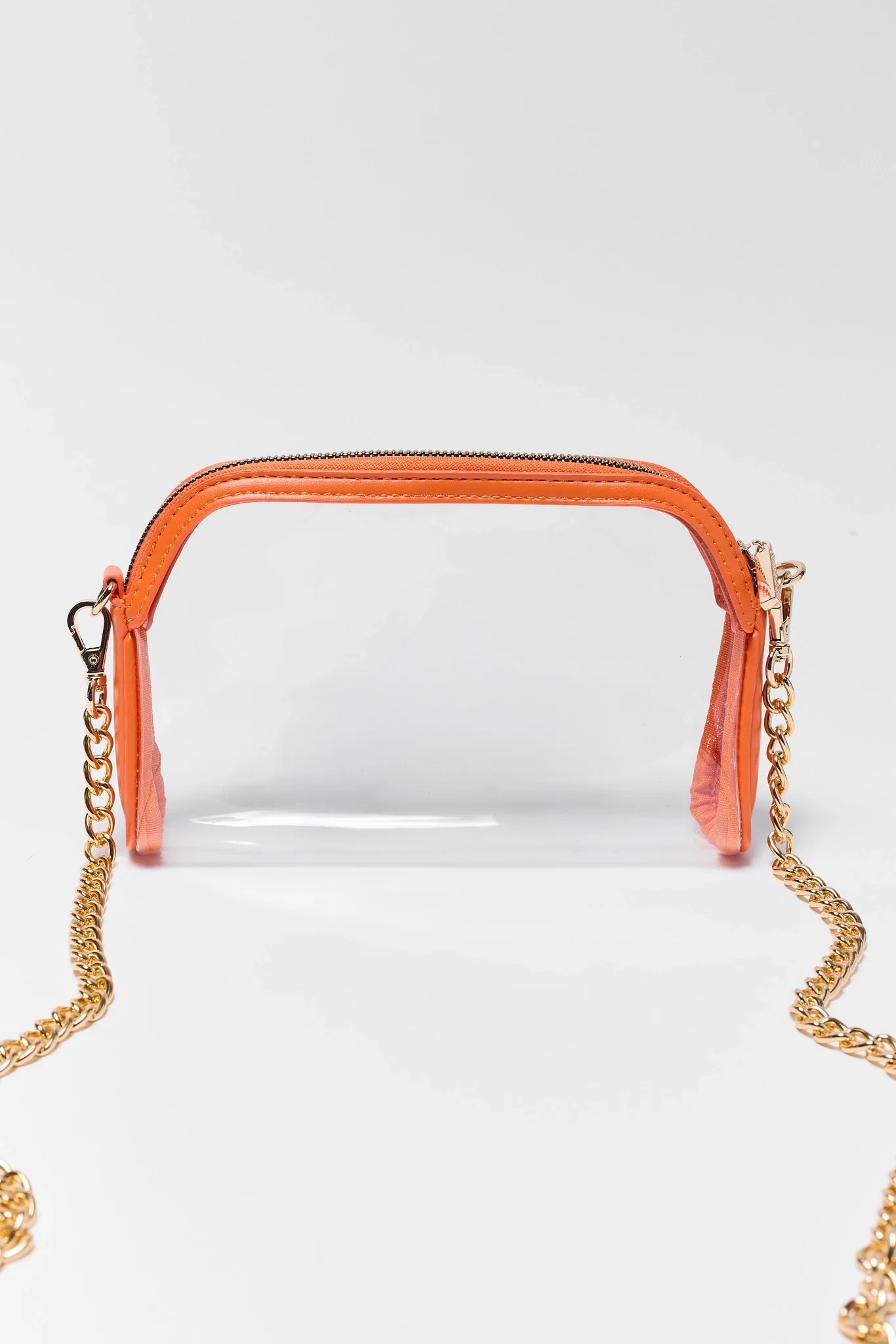 Orange Trim Clear Crossbody Bag | Avara