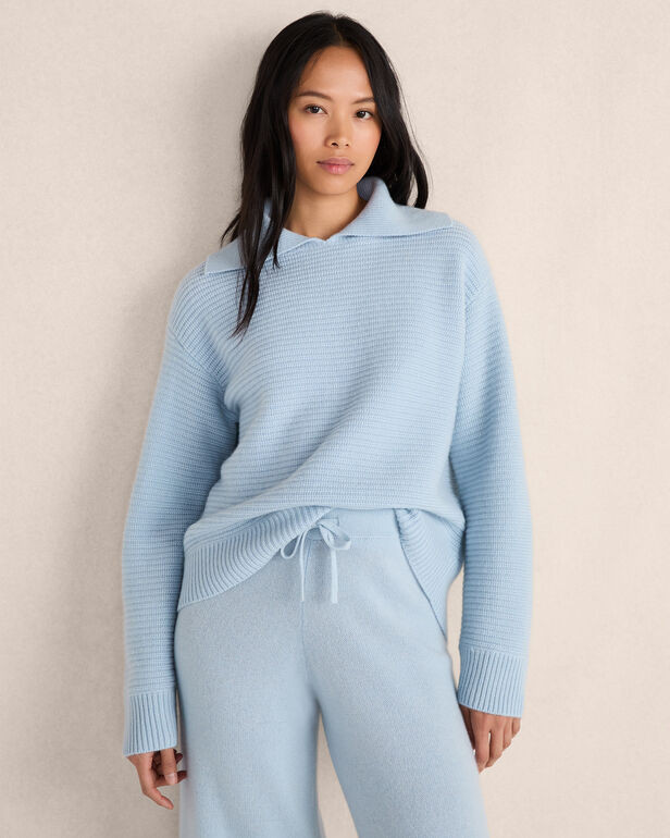 Ribbed Cashmere Collared Sweater | Haven Well Within