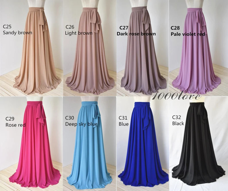 Maxi skirt adult floor length chiffon skirtfull length women | Etsy | Etsy (US)