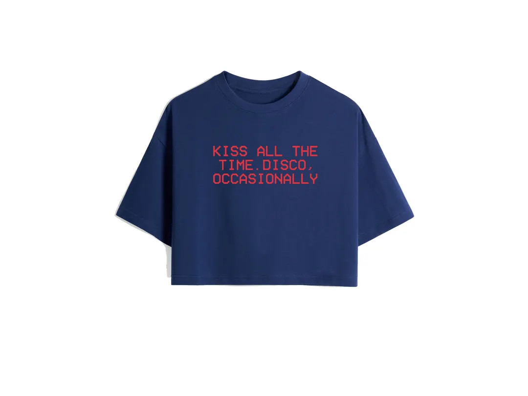 Kiss All The Time Disco Occasionally T-Shirt Baby Tee T-Shirt Harry Styles Album Merch Girly Top ... | Etsy (US)