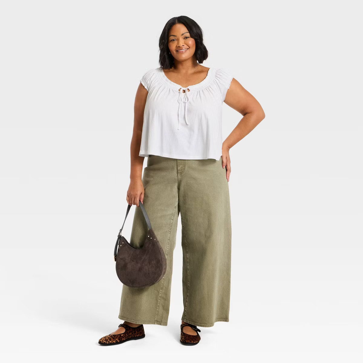 Women's Smocked Knit Scoop Neck Blouse - Universal Thread™ | Target