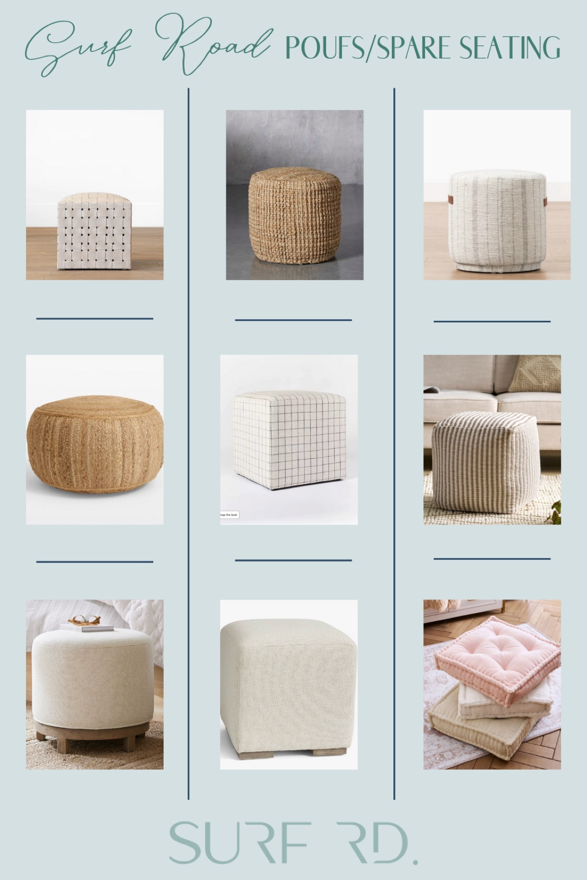 Poufs/spare seating 

#LTKGiftGuide #LTKhome
