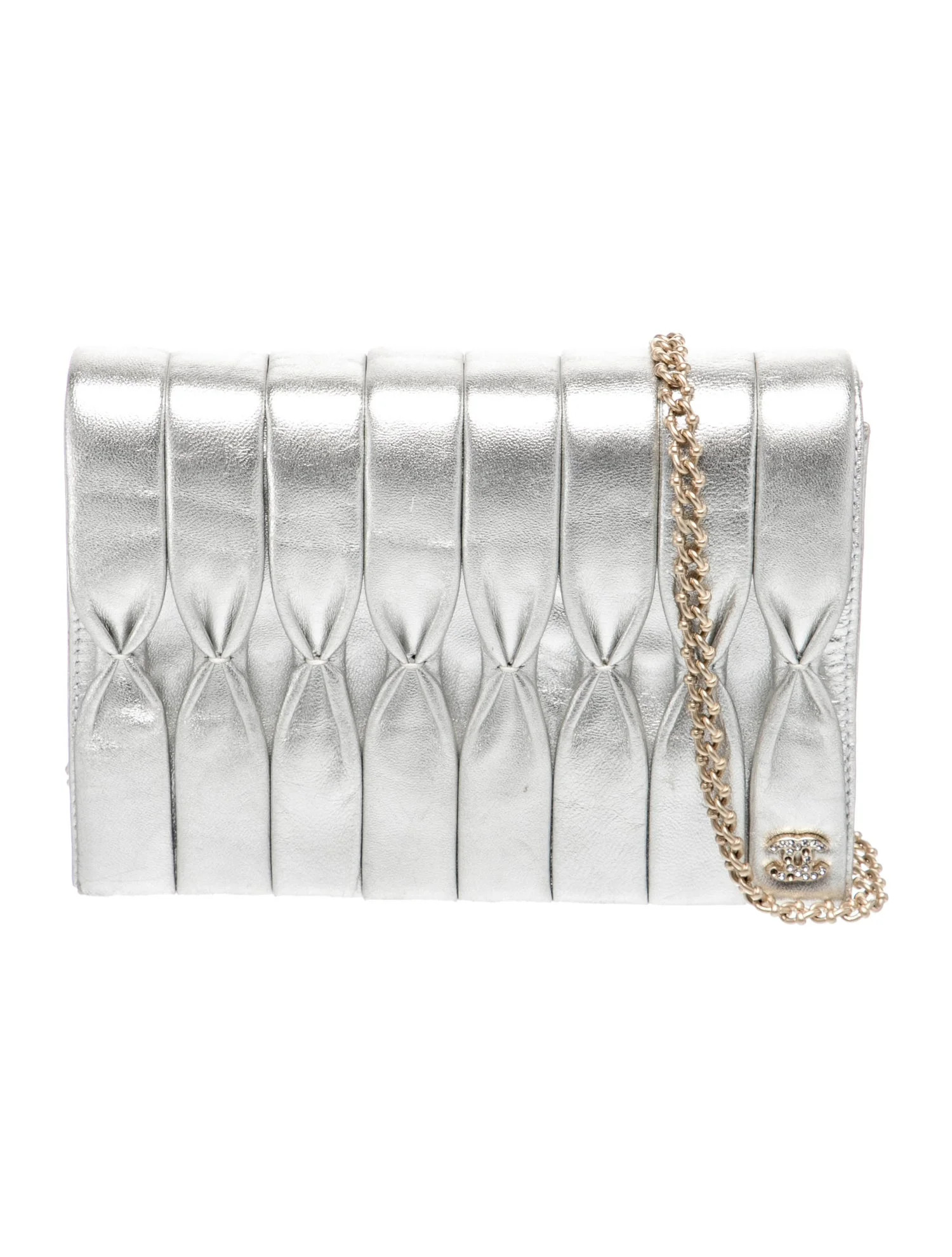 Chanel Strass CC Clutch w/ Chain - Metallic Clutches, Handbags - CHA1396775 | The RealReal | The RealReal