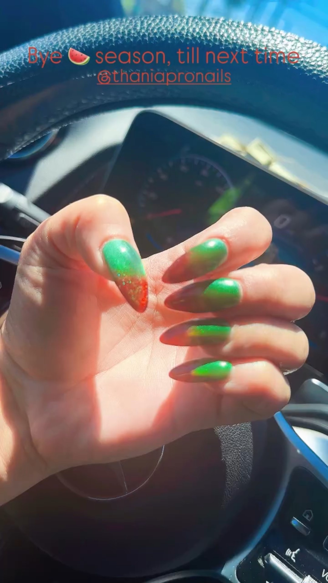 Watermelon sugar… on my nails 🍉✨

@thaniapronails  

#LTKstyle #LTKbeauty #LTKcreator #LTKnails
#NailInspo #WatermelonNails #SummerMani #JuicyVibes #NailGoals
#EffortlessGlam #FreshManicure #StyleInspo



#LTKStyleTip #LTKSeasonal #LTKBeauty