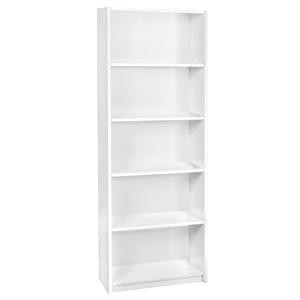 Niche Lux 5 Shelf Bookcase - White | Homesquare