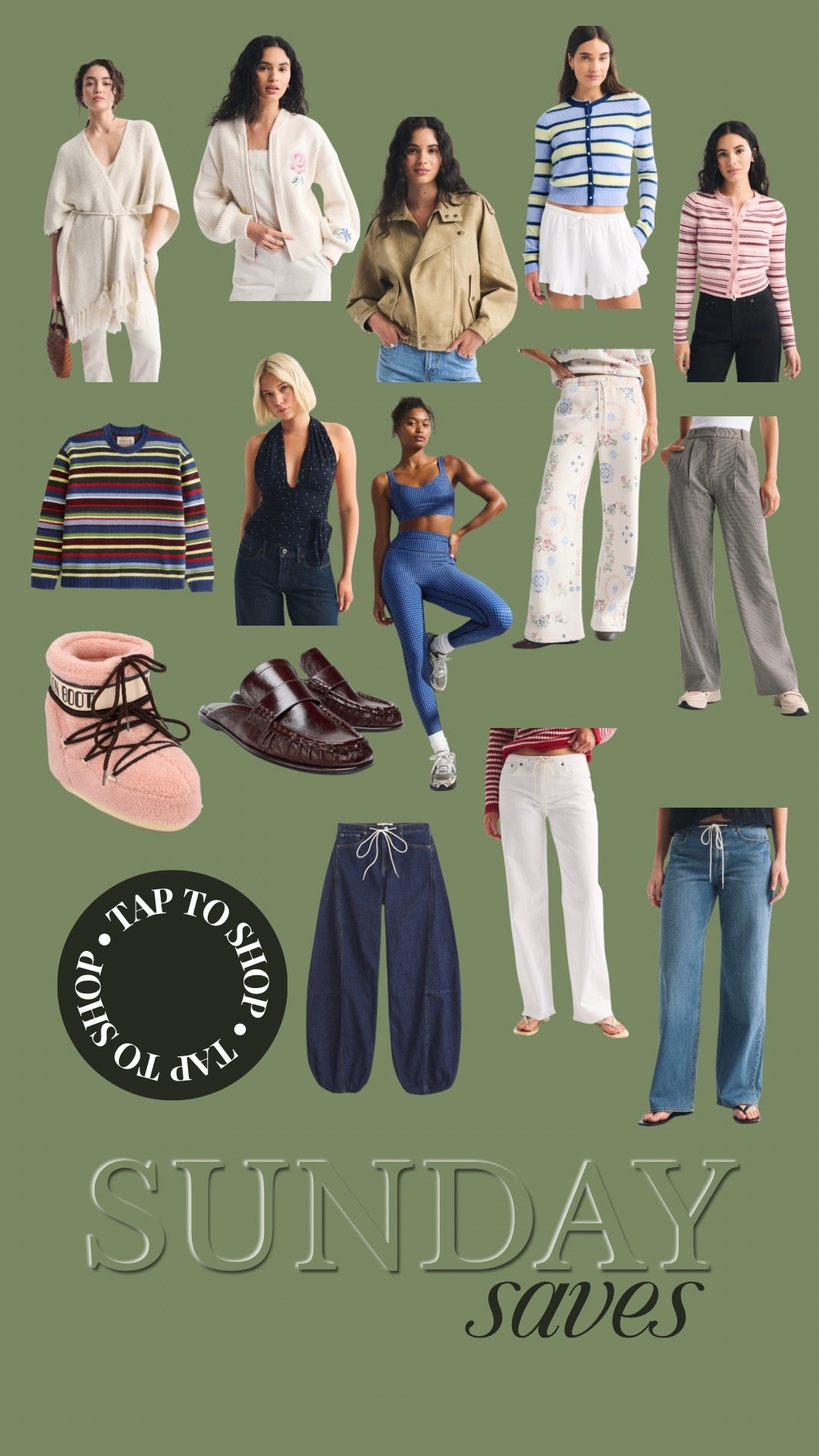 1/18: SUNDAYsaves

Loafers from Zara!

Also tagging a matching tank for the one striped sweater! 
Abercrombie finds, striped sweater, striped cardigan, drawstring jeans, loafers, activewear set, winter knits, polka dot tank, trousers 

#LTKSaleAlert