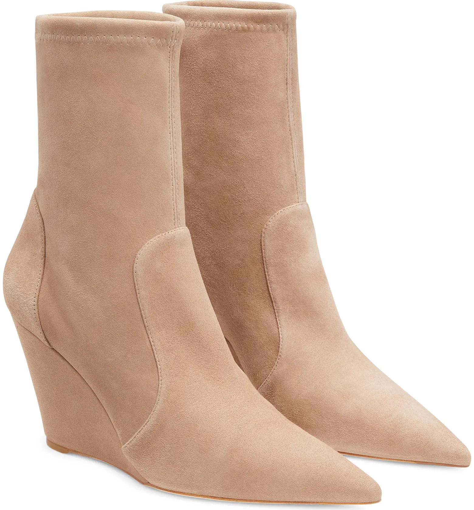 Stuart Wedge 85 Pointed Toe Sock Bootie | Nordstrom