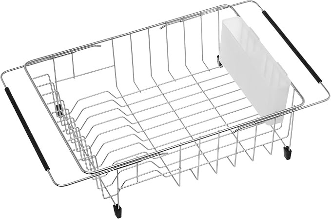 iPEGTOP Expandable Deep & Large Dish Drying Rack, Over the Sink, In Sink Or On Counter Dish Drain... | Amazon (US)