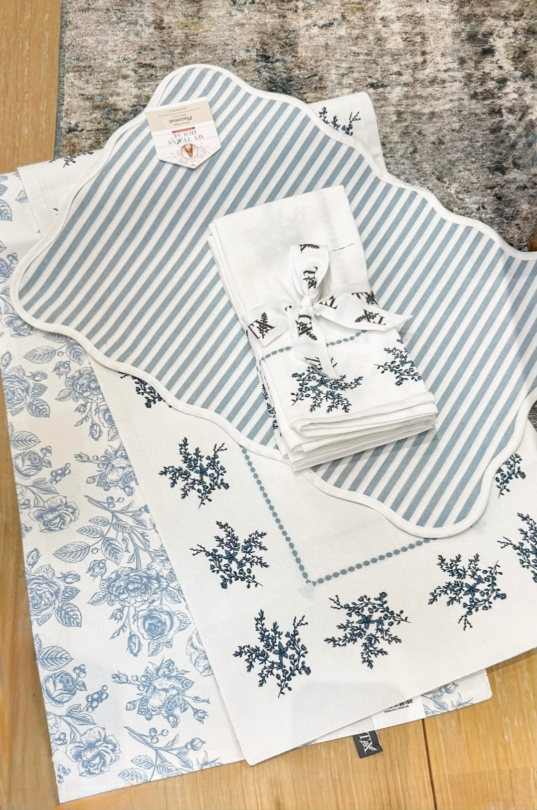 Patriotic table decor ❤️🤍💙 Table runner, placemats and napkins from My Texas House. Perfect for 4th of July, summer gatherings, or everyday table styling thanks to its timeless stripes and floral design. An easy way to create a beautiful and elevated table setting.

#LTKSeasonal #LTKHome #LTKmomlife