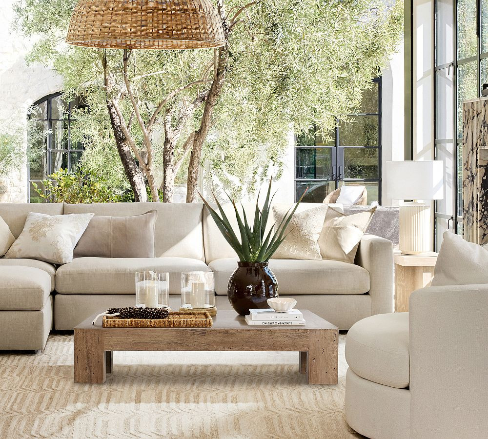 Fia Rectangular Coffee Table (70") | Pottery Barn (US)