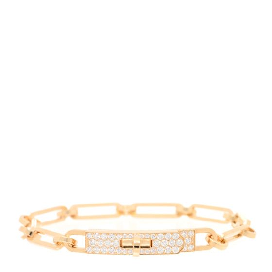 18K Yellow Gold Diamond Pave PM Kelly Chaine Bracelet SH | FASHIONPHILE (US)