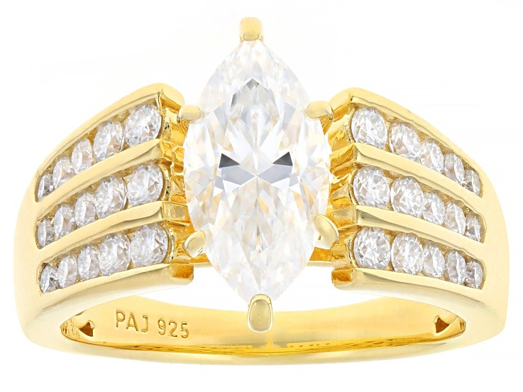 Moissanite 14k Yellow Gold Over Silver Engagement Ring 2.72ctw DEW. - JMF168 | JTV Jewelry