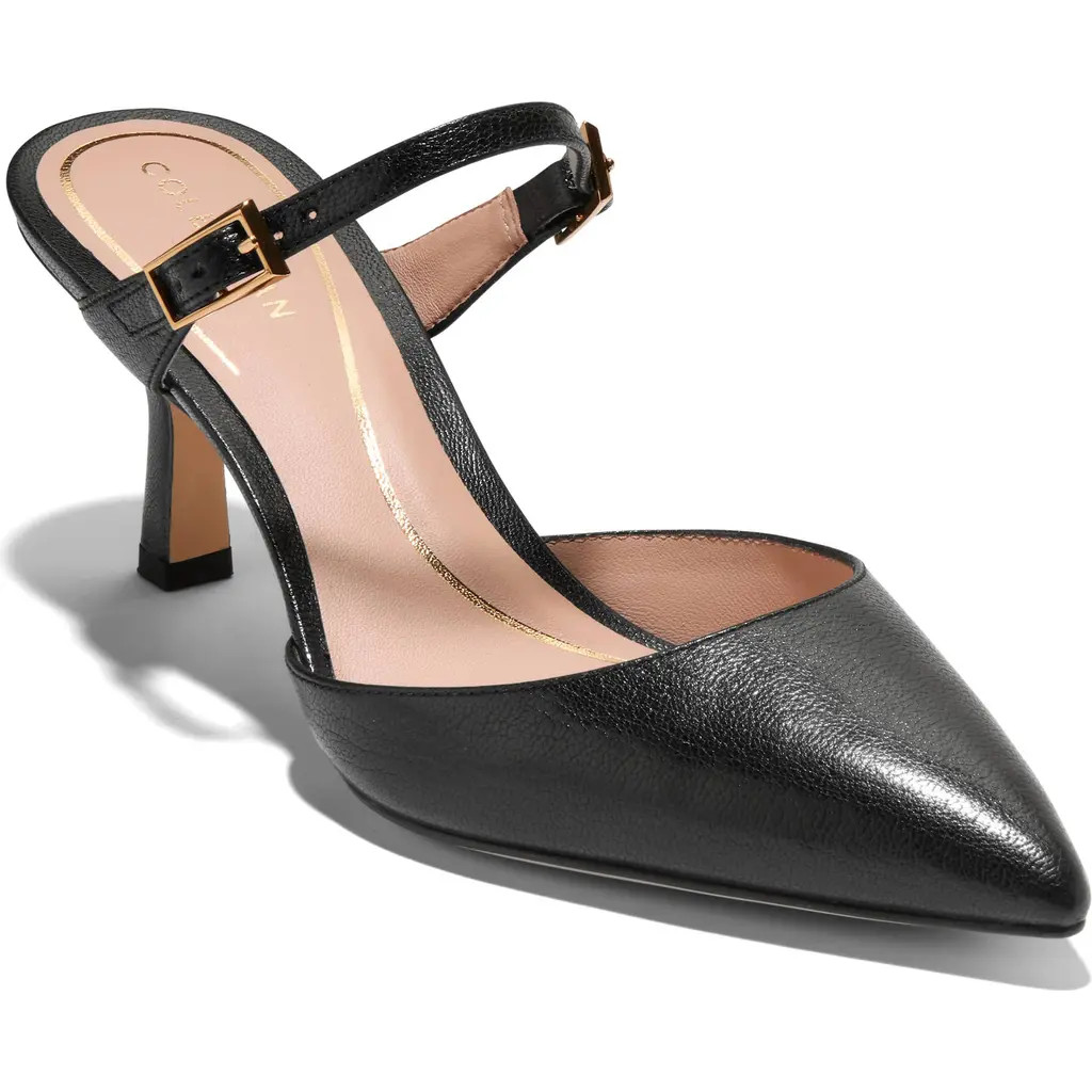 Cole Haan Annalise Pointed Toe Mule in Black Leather at Nordstrom Rack, Size 7 | Nordstrom Rack