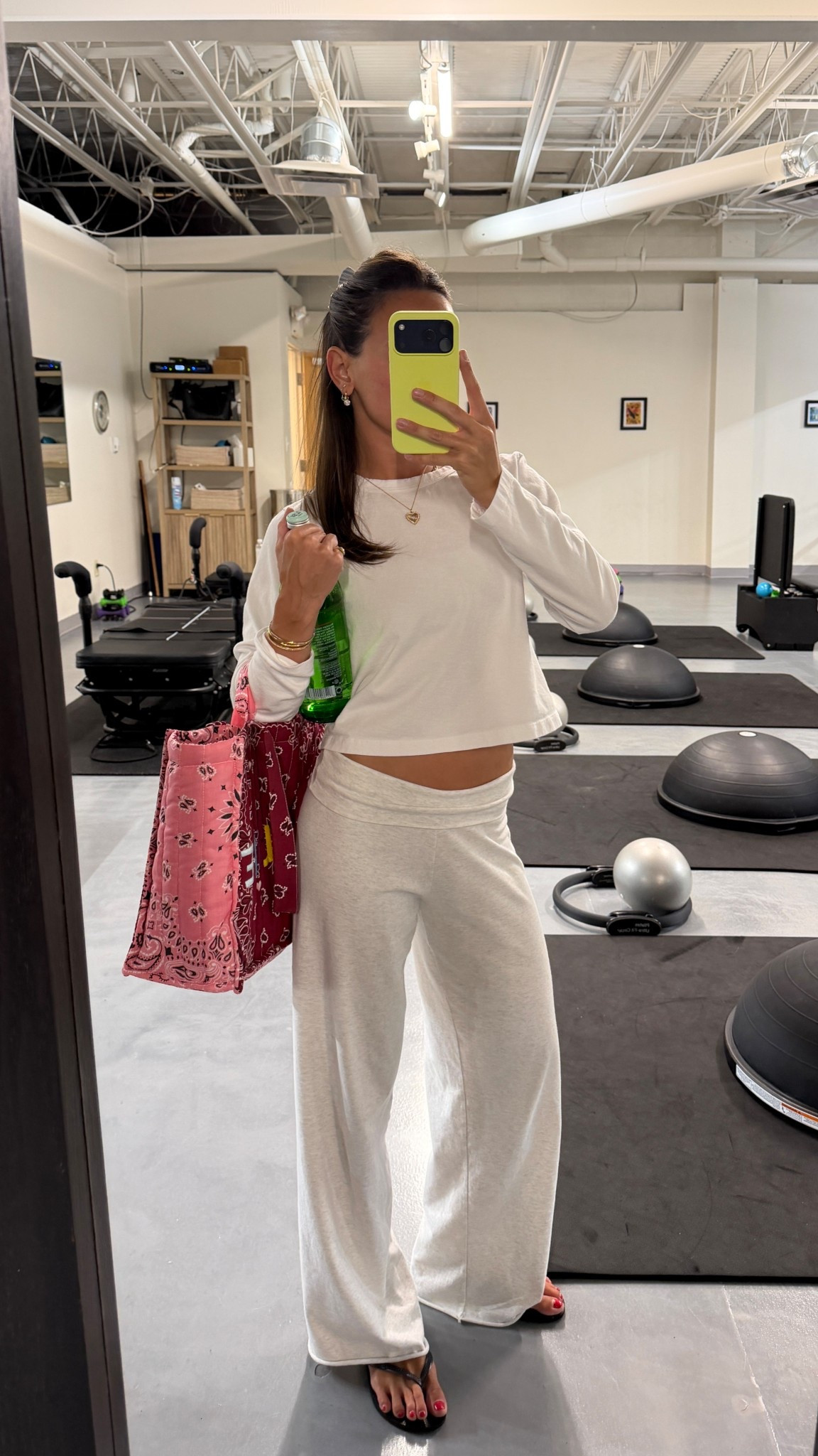 Comfy workout outfit! I got XS in the tee- wasn’t sold at first for the price but after a few washes I love it. And I cut the pants myself lol 