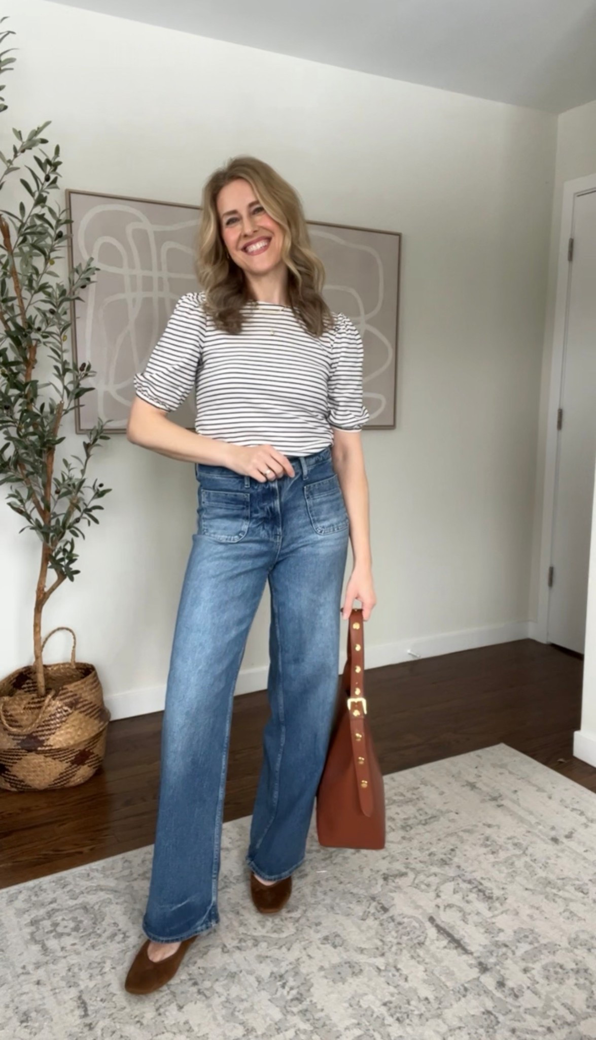 Walmart puff sleeve tees $12.98, nice stretchy cotton, not thin or flimsy. I’m in a small. #walmartfashion 

#LTKWorkwear #LTKootd