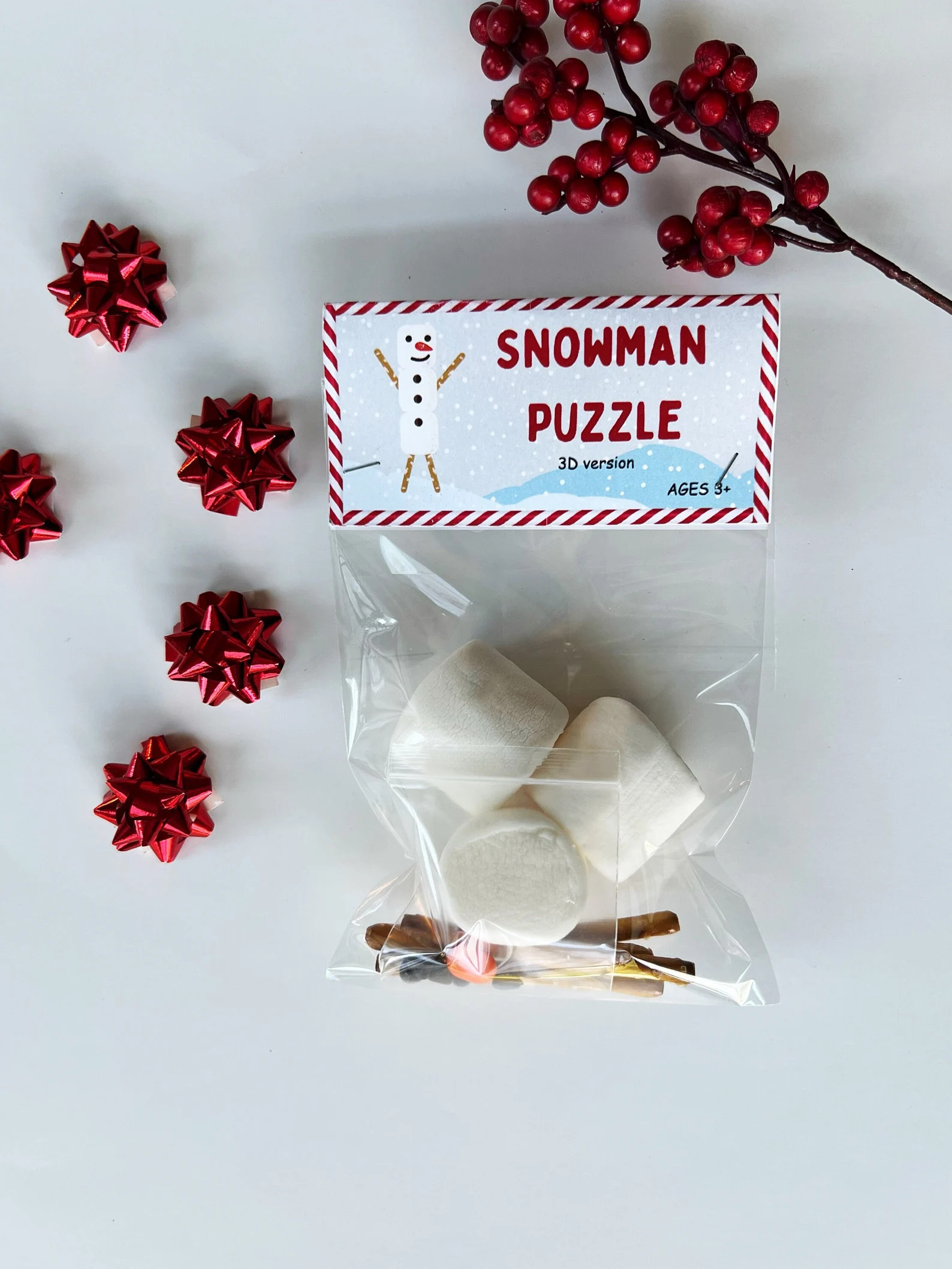 Personalized Snowman Puzzle • Stocking Stuffers for Kids • DIY Snowman Kit • Winter Gag Gif... | Etsy (US)