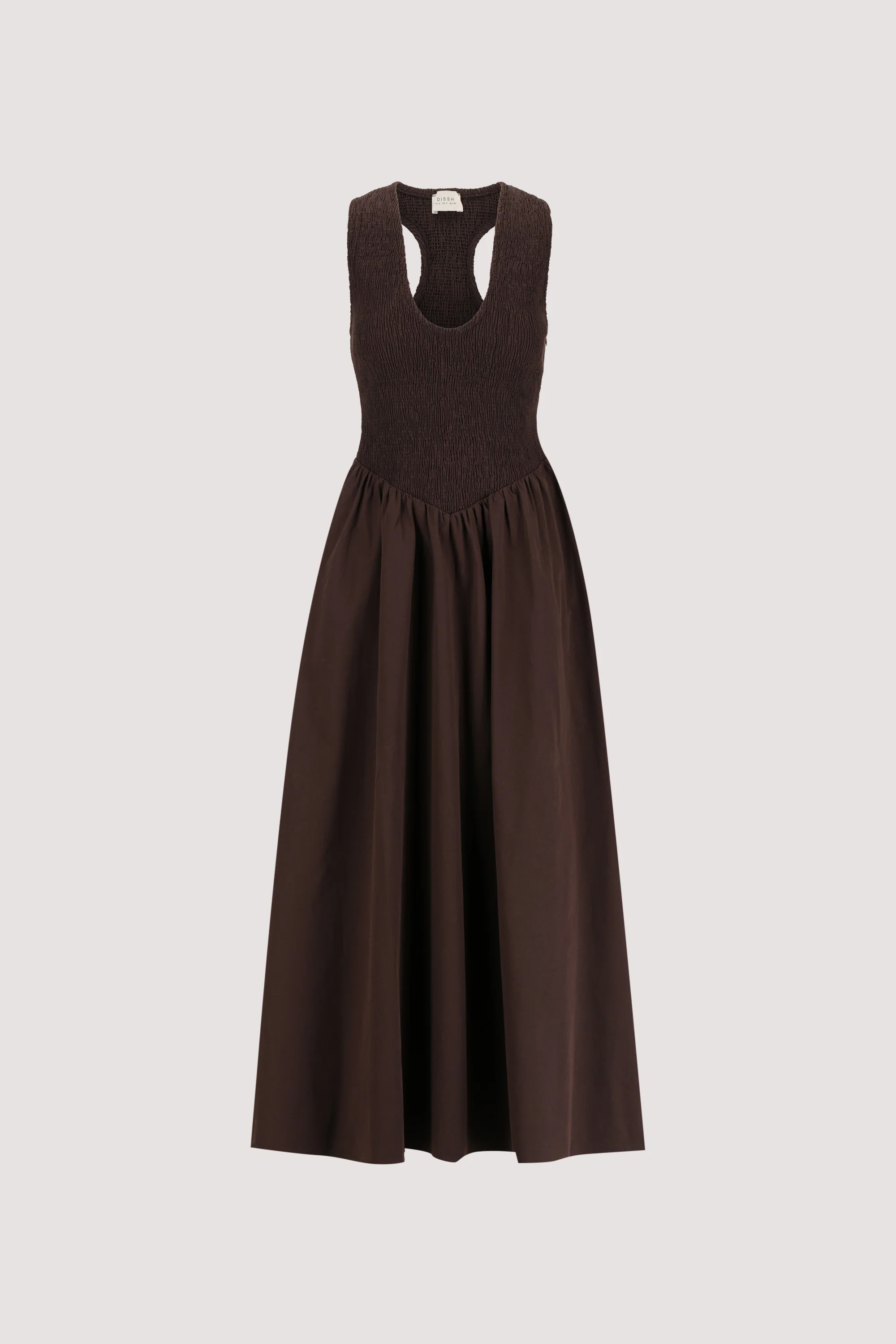 FLORENCE BURNT CHOC COTTON MIDI | DISSH