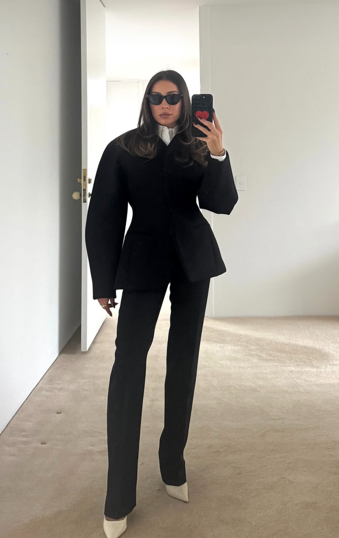 Black and white OOTD 🤍 Heels are from ferragamo! 

 #LTKaustralia #LTKwinter #LTKstyletip