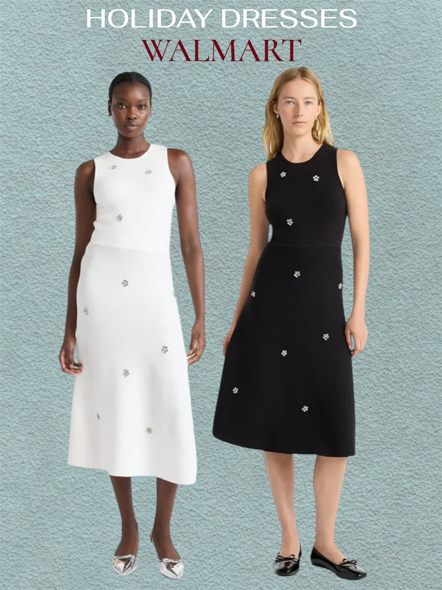 Adorable Beaded Sleeveless Midi Sweater Dress from Walmart, Free Assembly brand, only $37. Love the rhinestone embellishments. Perfect for the holiday. 



Holiday outfits, holiday dresses, Christmas dress, white dress, New Year’s Eve dress, wedding guest dress, 

#LTKWedding #LTKFindsUnder50 #LTKHoliday #LTKSeasonal