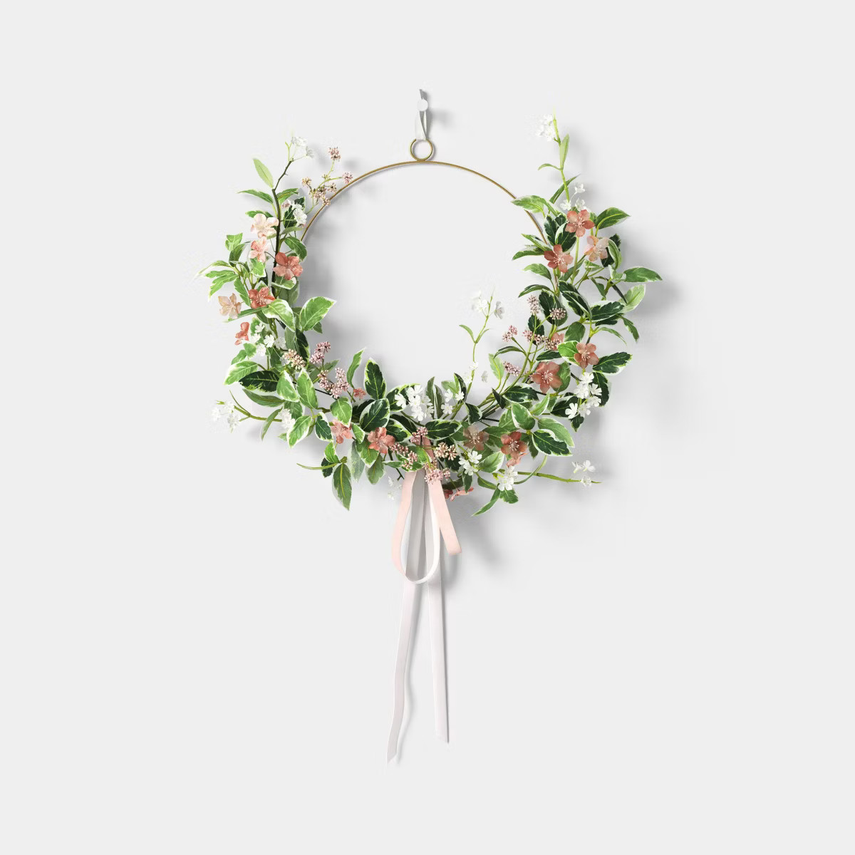 Spring Floral Asymmetrical Wreath - Threshold™ | Target