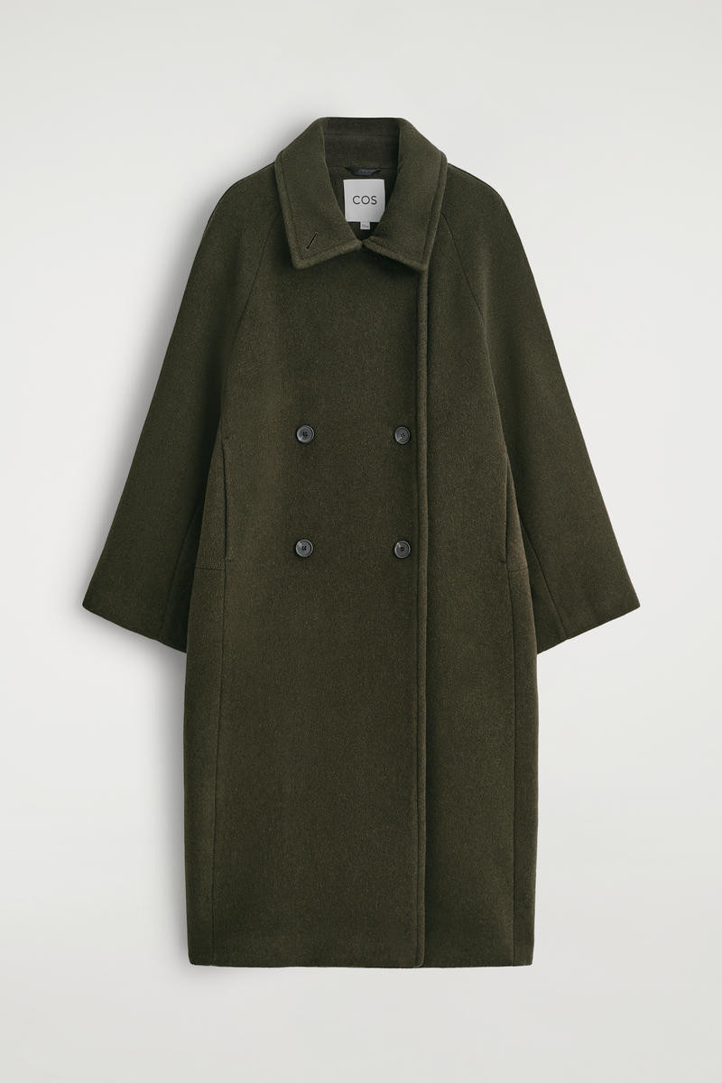 Oversized Double-Breasted Wool Long Coat | COS (US)