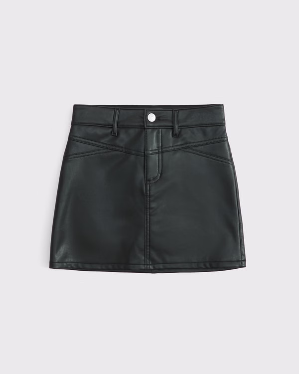 vegan leather mini skort | Abercrombie & Fitch (US)