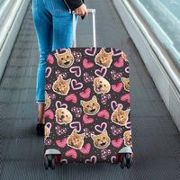 Custom Luggage Cover With Pet Photo Personalized Face Logo Suitcase Covers Wrap Protector Travel Bag | Etsy (US)