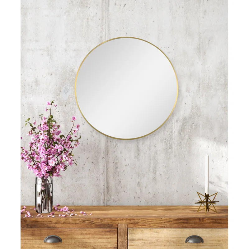 Adheesh Round Metal Wall Mirror | Wayfair North America