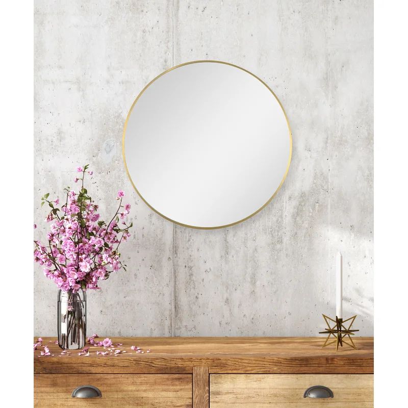 Adheesh Round Metal Wall Mirror | Wayfair North America